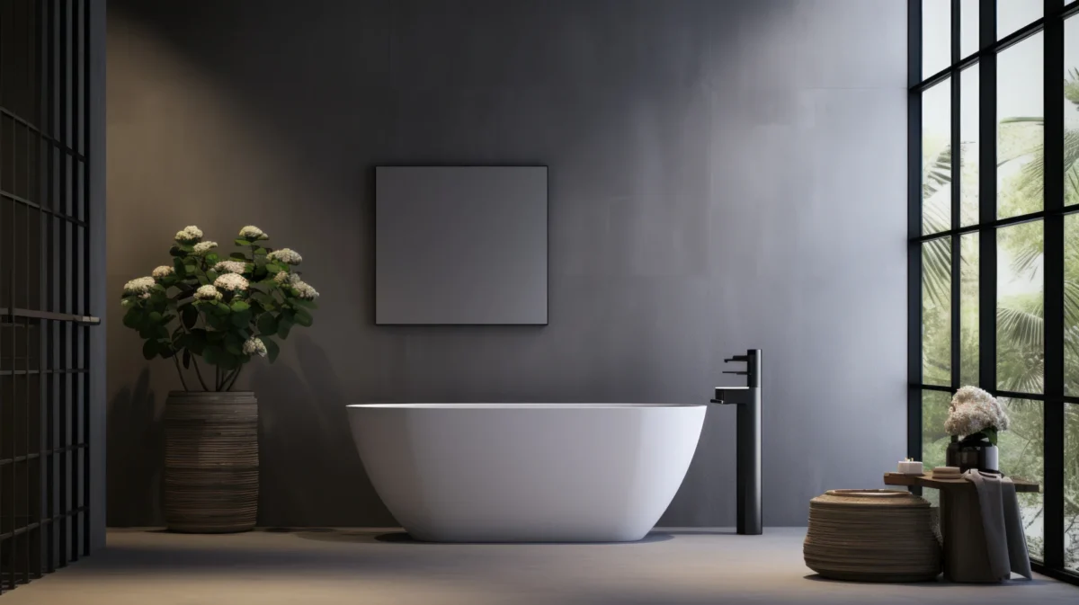 fluffy white towel warms sleek radiator modern bathroom