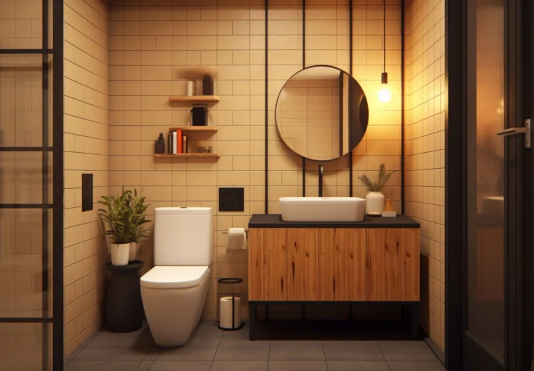 small bathroom with modern style ai generated 1